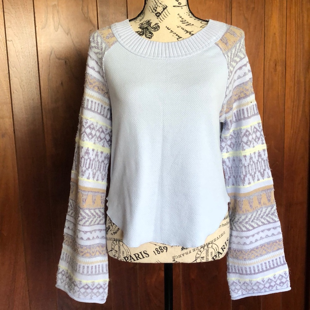 Free People textured sleeve top